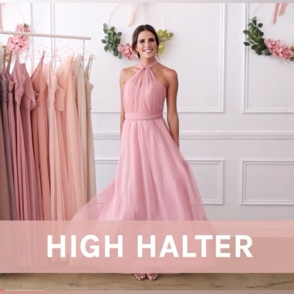 Birdy Grey Christina Convertible Tulle Dress In Dusty Blue. New With Tags. - Picture 8 of 16